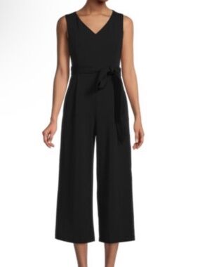 Calvin Klein Women's Stretch Crop Wide Leg Jumpsuit